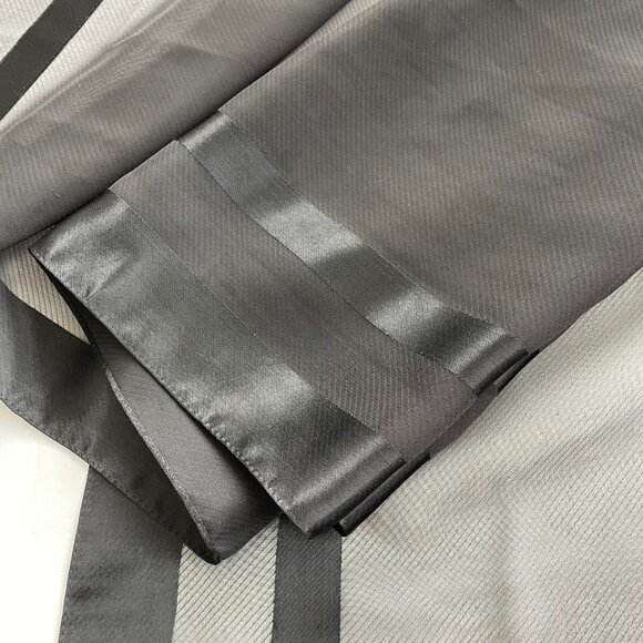 Black Evening Wrap Scarf with Satin Trim 70 x 20.75 EUC - Picture 2 of 5